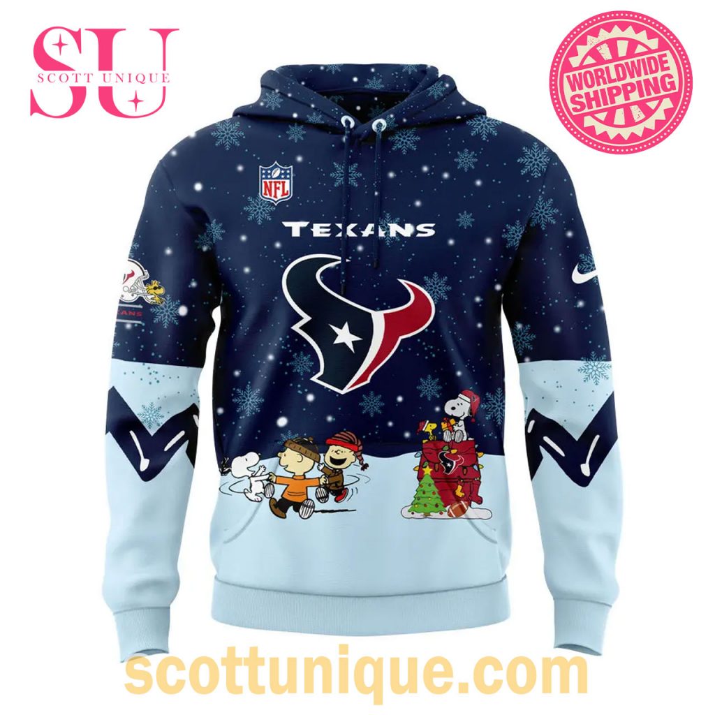 Houston Texans x Peanuts & Snoopy Night Christmas Hoodie2