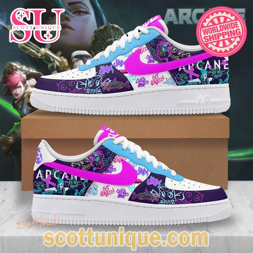 Jinx Arcane Artwork Abstract 2024 Air Force 1 Shoes Jinx Arcane Artwork Abstract 2024 Air Force 1 Shoes