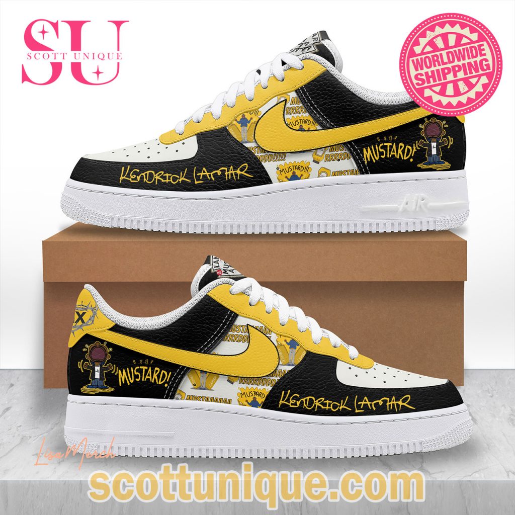 Kendrick Lamar Mustard Art Air Force 1 Shoes Kendrick Lamar Mustard Art Air Force 1 Shoes