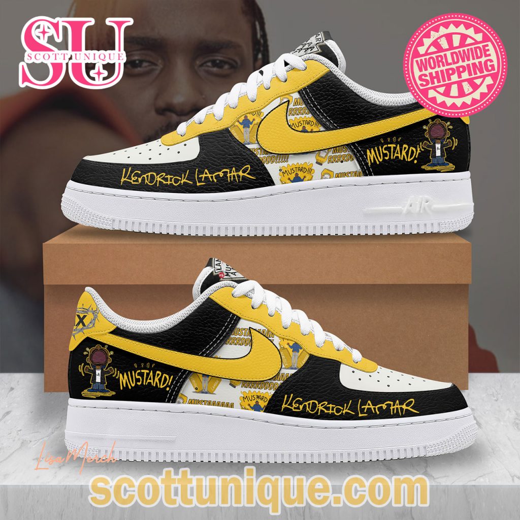 Kendrick Lamar Mustard Art Air Force 1 Shoes1 Kendrick Lamar Mustard Art Air Force 1 Shoes1