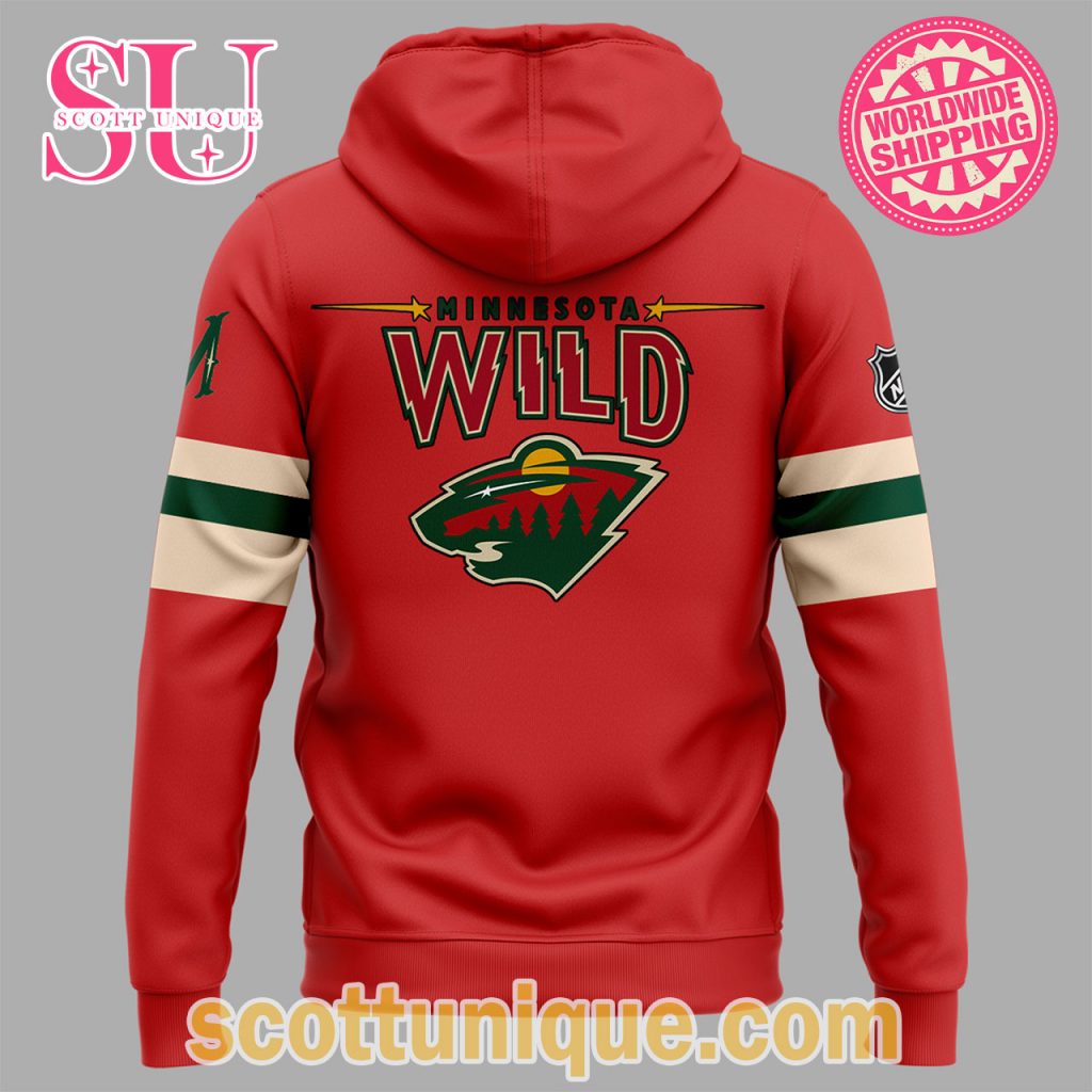 Minnesota Wild Captain Spurgeon Red Hoodie2 Minnesota Wild Captain Spurgeon Red Hoodie2