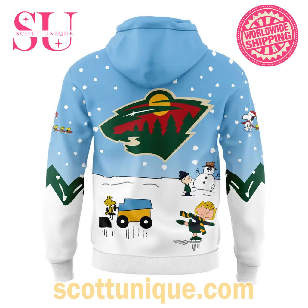 Minnesota Wild Peanuts & Snoopy Night Christmas Hoodie1