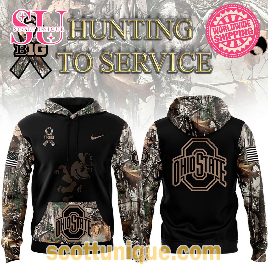 Ohio State Buckeyes Camo Hunting 2024 Hoodie