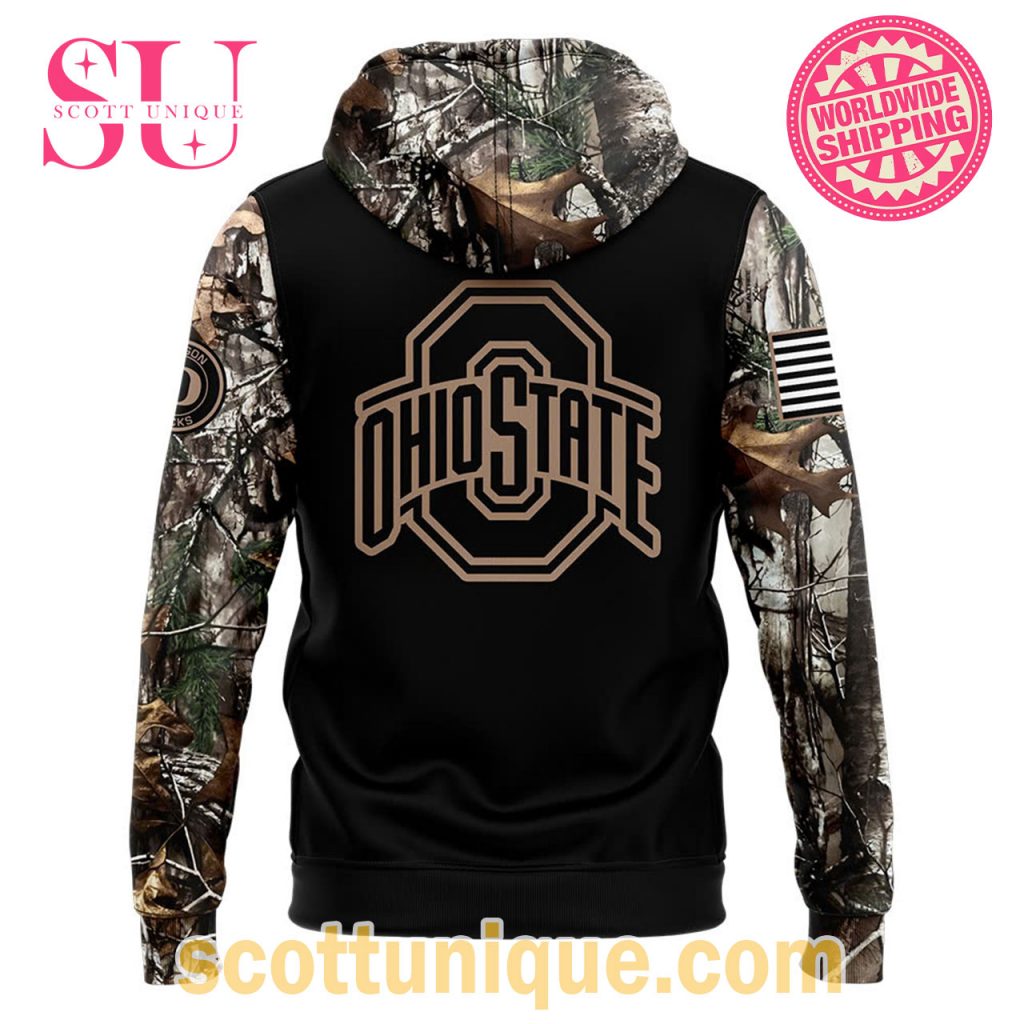 Ohio State Buckeyes Camo Hunting 2024 Hoodie1