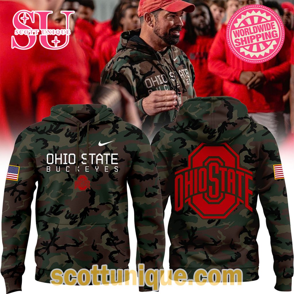 Ohio State Buckeyes Nike Camo Army 2024 Hoodie