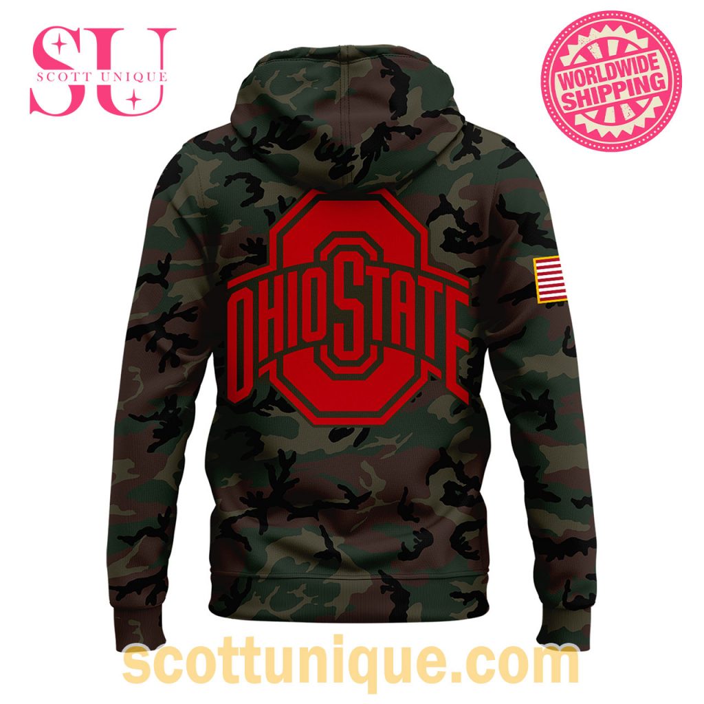 Ohio State Buckeyes Nike Camo Army 2024 Hoodie2