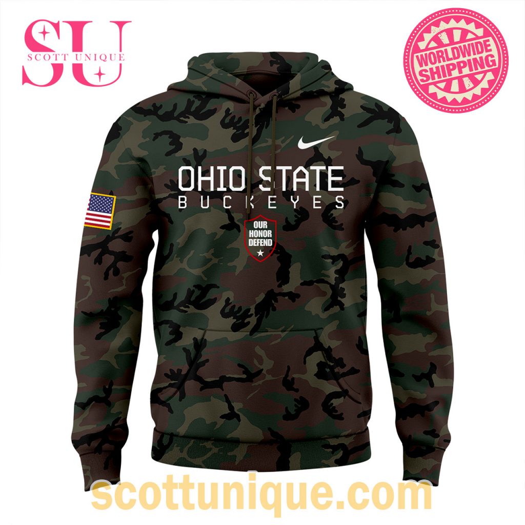 Ohio State Buckeyes Nike Camo Army Hoodie1