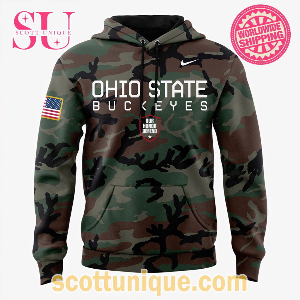 Ohio State Buckeyes Salute to Service Camo 2024 Hoodie