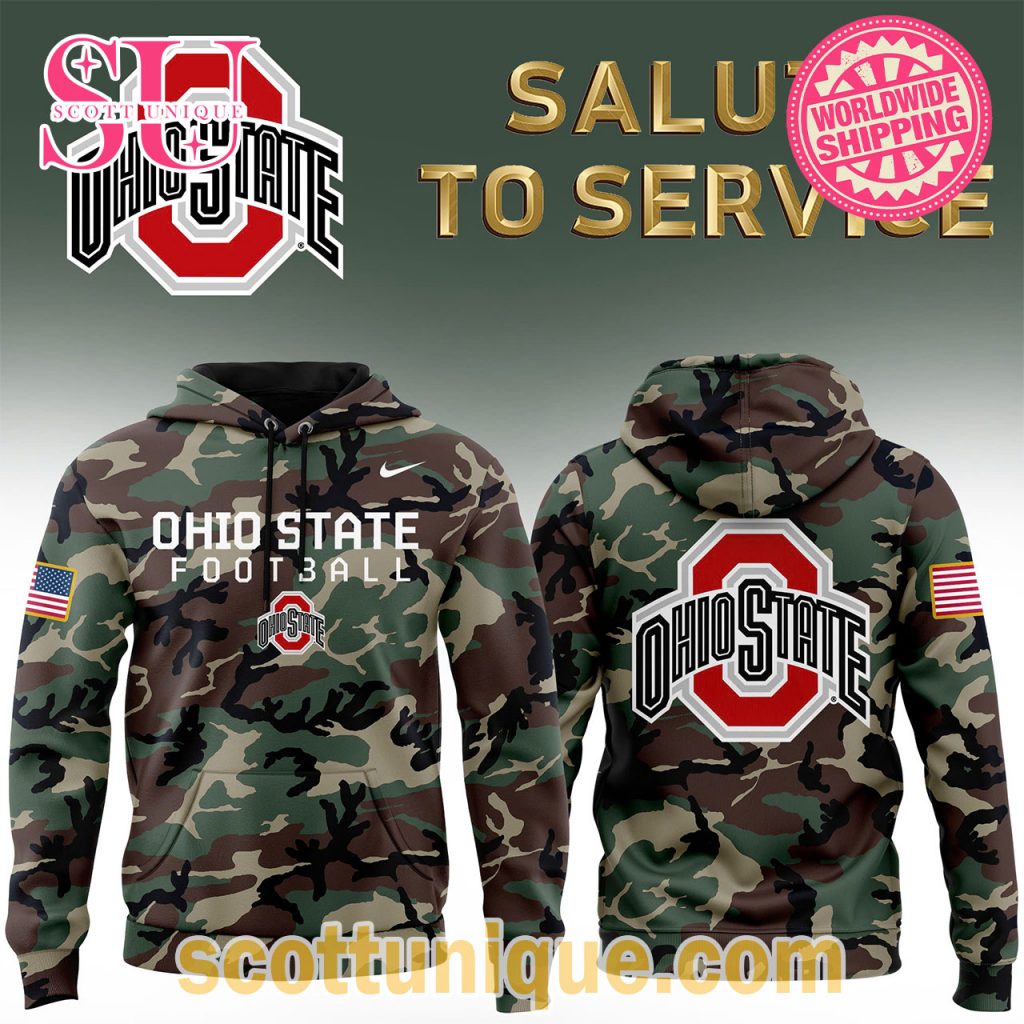 Ohio State Buckeyes Salute to Service Camo Hoodie1