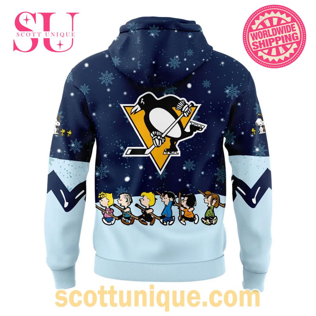 Pittsburgh Penguins x Peanuts Holiday Speciality Navy Hoodie1 Pittsburgh Penguins x Peanuts Holiday Speciality Navy Hoodie1