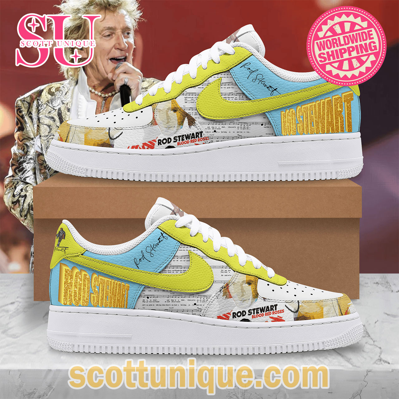 Rod Stewart Blood Red Roses Song Nike Air Force 1 Shoes
