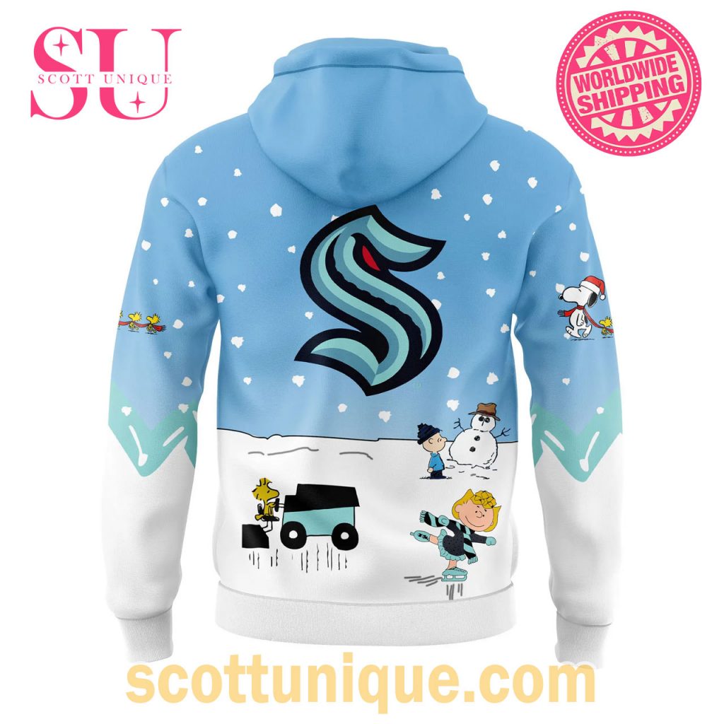 Seattle Kraken Peanuts & Snoopy Night Christmas Hoodie