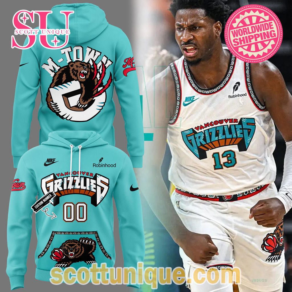 Vancouver Grizzlies M Town 2024 Blue Hoodie Vancouver Grizzlies M Town 2024 Blue Hoodie