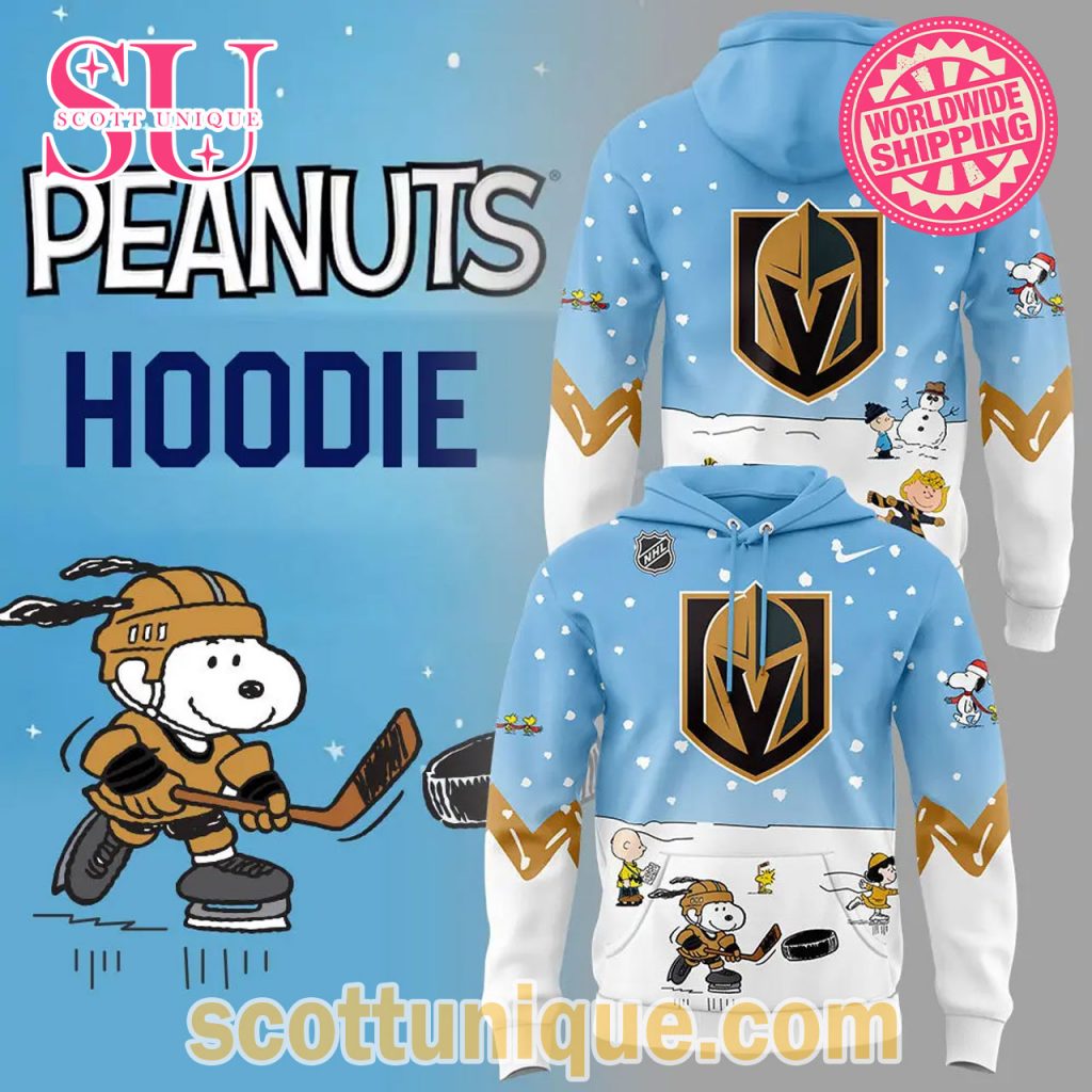 Vegas Golden Knights Peanuts & Snoopy Night Christmas Hoodie