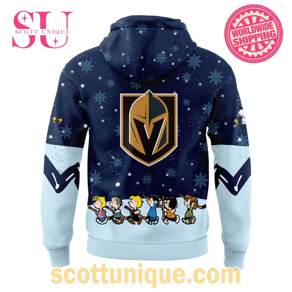 Vegas Golden Knights x Peanuts Holiday Speciality Navy Hoodie1