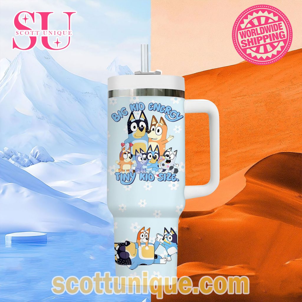 Bluey Family Big Kid Energy Blue Stanley Tumbler3 Bluey Family Big Kid Energy Blue Stanley Tumbler3