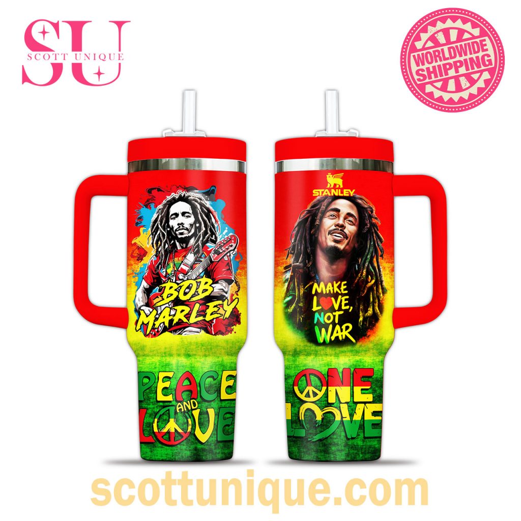 Bob Marley Peace and Love One Love Stanley Tumbler1 Bob Marley Peace and Love One Love Stanley Tumbler1