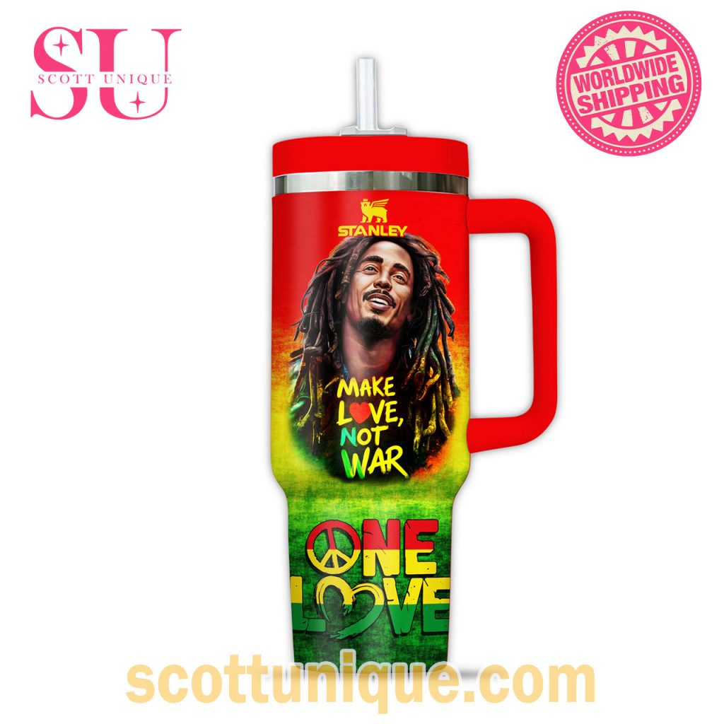 Bob Marley Peace and Love One Love Stanley Tumbler2 Bob Marley Peace and Love One Love Stanley Tumbler2