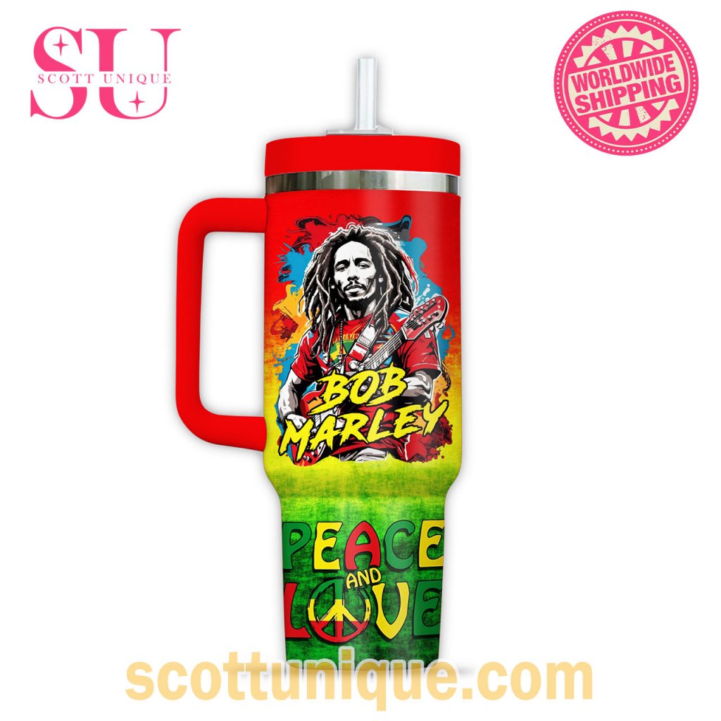 Bob Marley Peace and Love One Love Stanley Tumbler3 Bob Marley Peace and Love One Love Stanley Tumbler3