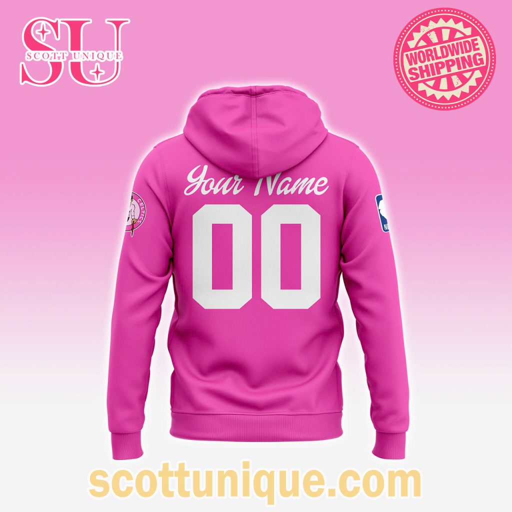 Boston Celtics x Barbie Night Game 2025 Pink Hoodie1 Boston Celtics x Barbie Night Game 2025 Pink Hoodie1