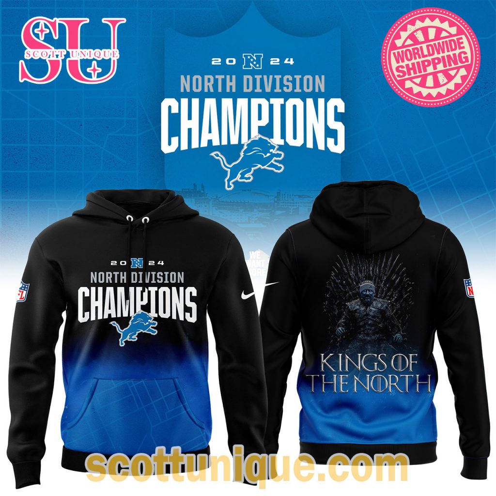 Detroit Lions NFC North Champions 2025 Hoodie