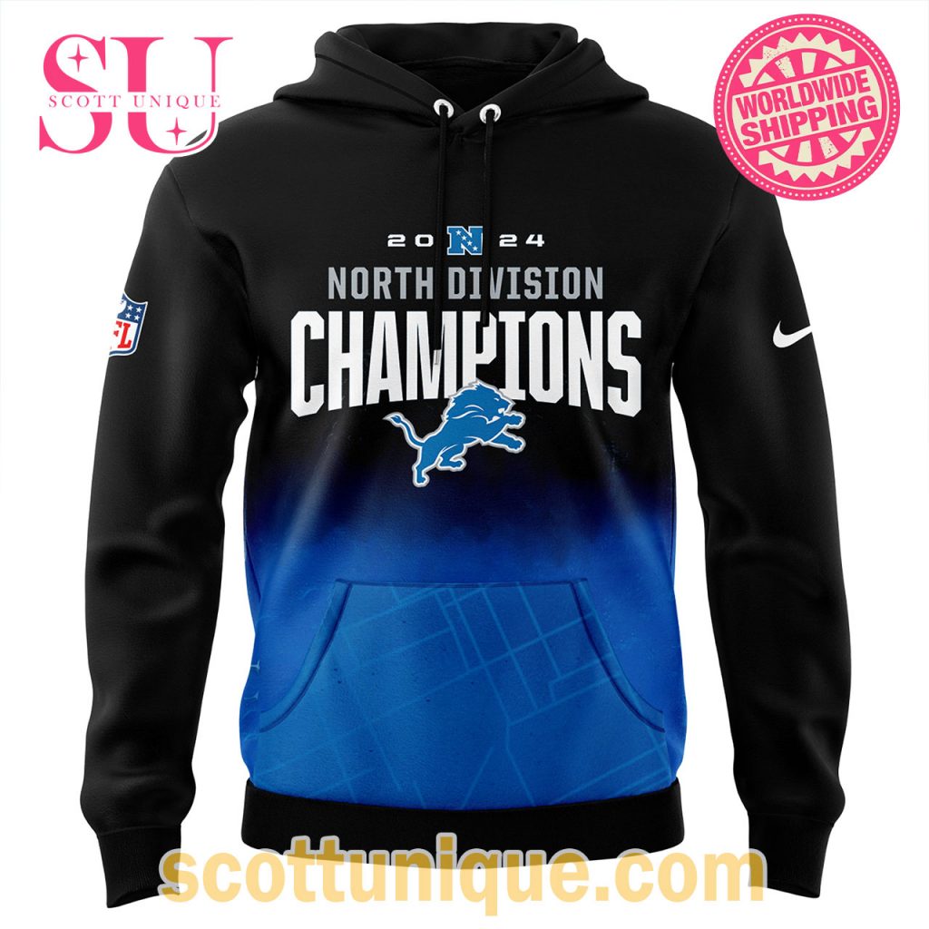 Detroit Lions NFC North Champions 2025 Hoodie1