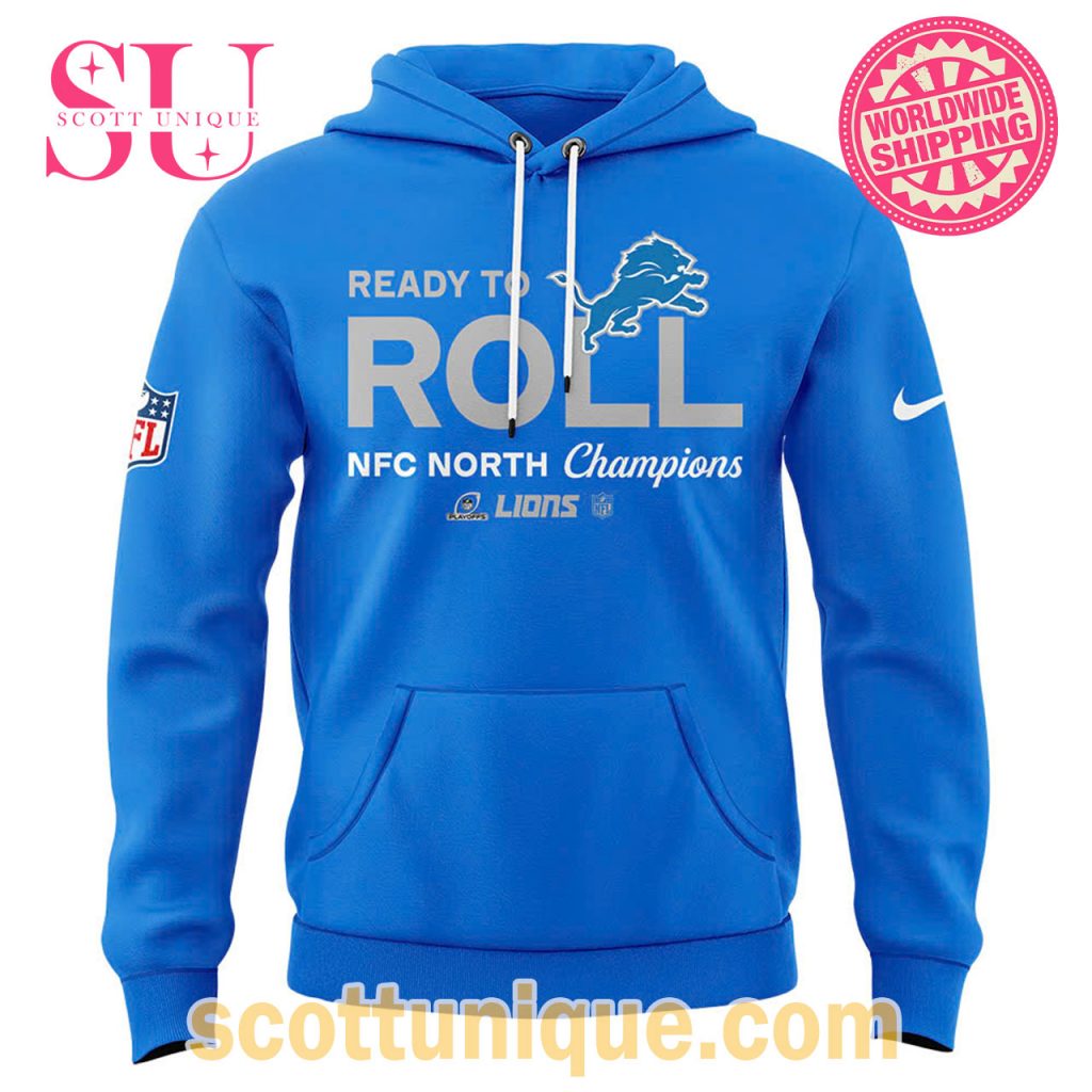 Detroit Lions Ready To Roll NFC North Champions 2024 Hoodie2 Detroit Lions Ready To Roll NFC North Champions 2024 Hoodie2