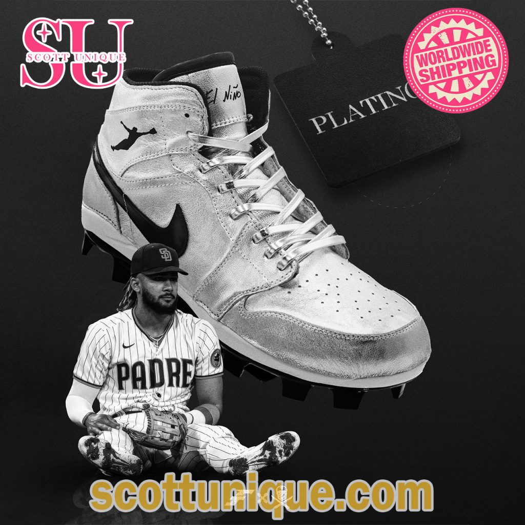 Fernando Tatís Jr. Silver Platinum Premium Air Jordan 1 High Top Fernando Tatís Jr. Silver Platinum Premium Air Jordan 1 High Top
