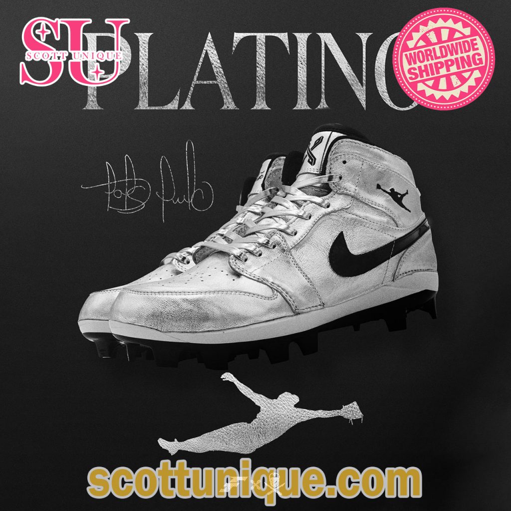 Fernando Tatís Jr. Silver Platinum Premium Air Jordan 1 High Top2 Fernando Tatís Jr. Silver Platinum Premium Air Jordan 1 High Top2