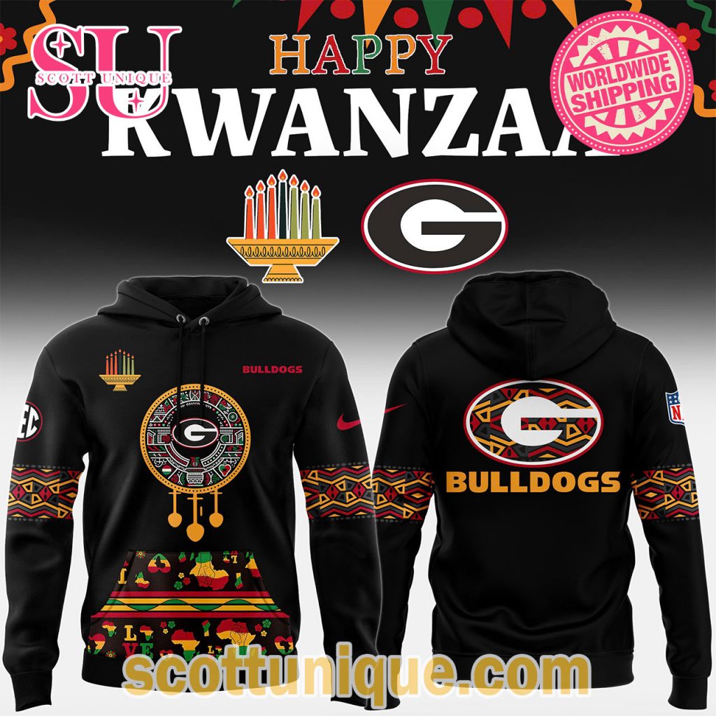 Georgia Bulldogs x Happy Kwanzaa Collab Premium Hoodie