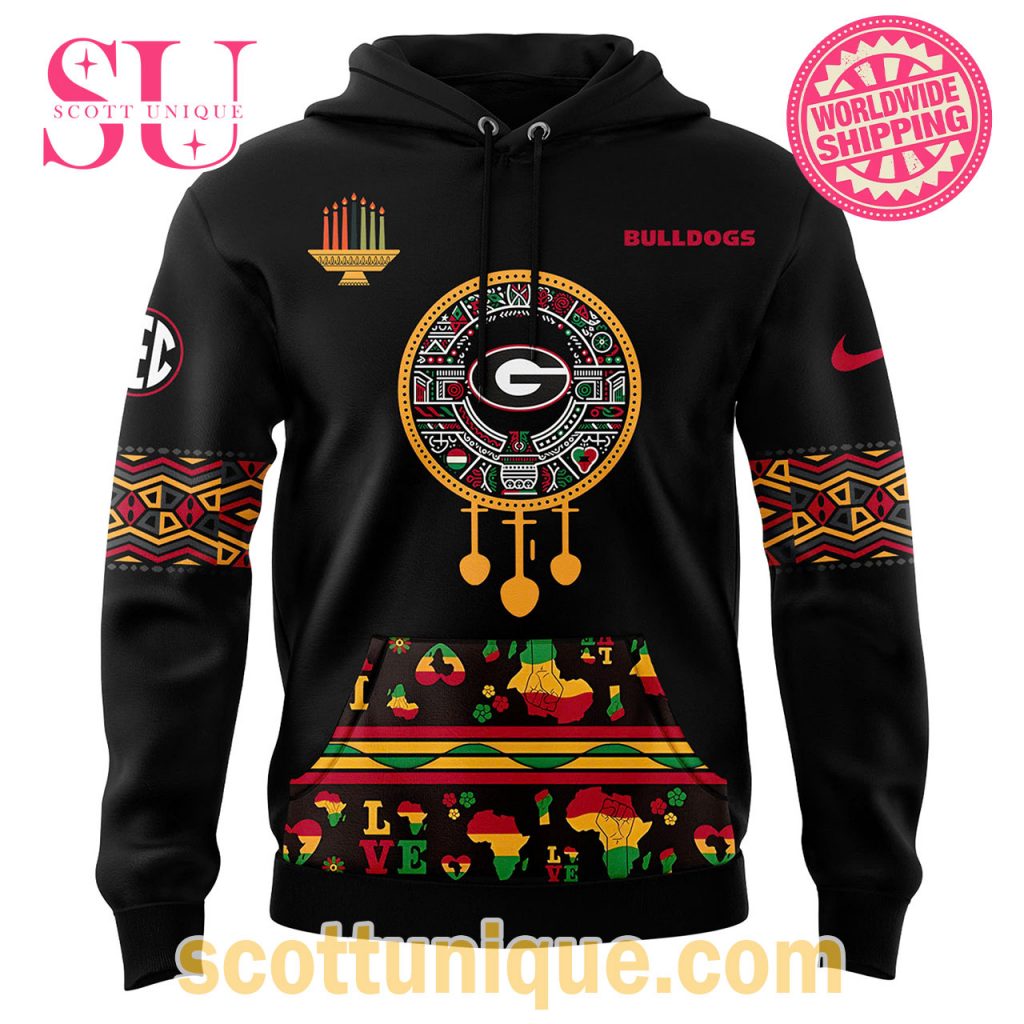 Georgia Bulldogs x Happy Kwanzaa Collab Premium Hoodie2