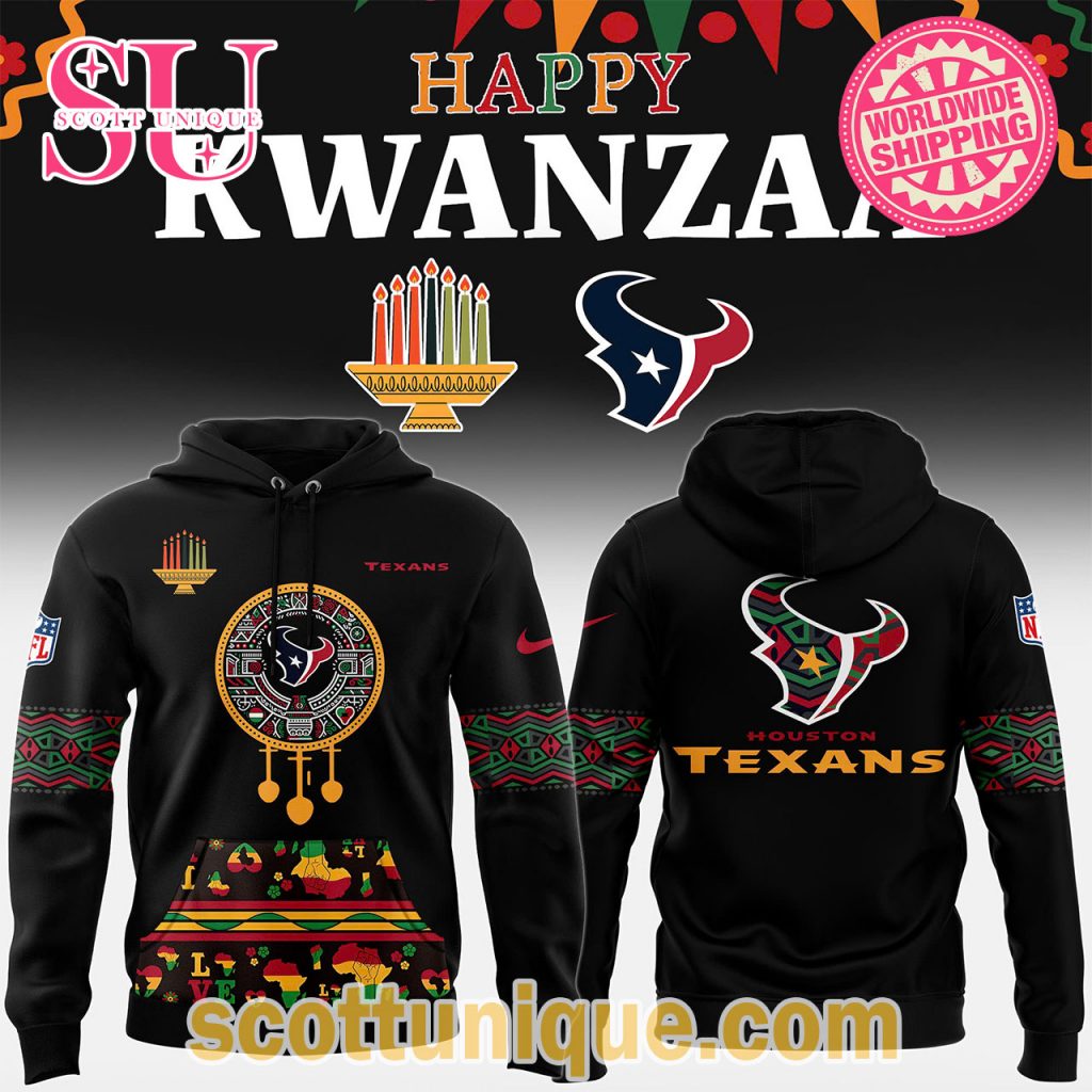 Houston Texans x Happy Kwanzaa Collab Premium Hoodie Houston Texans x Happy Kwanzaa Collab Premium Hoodie