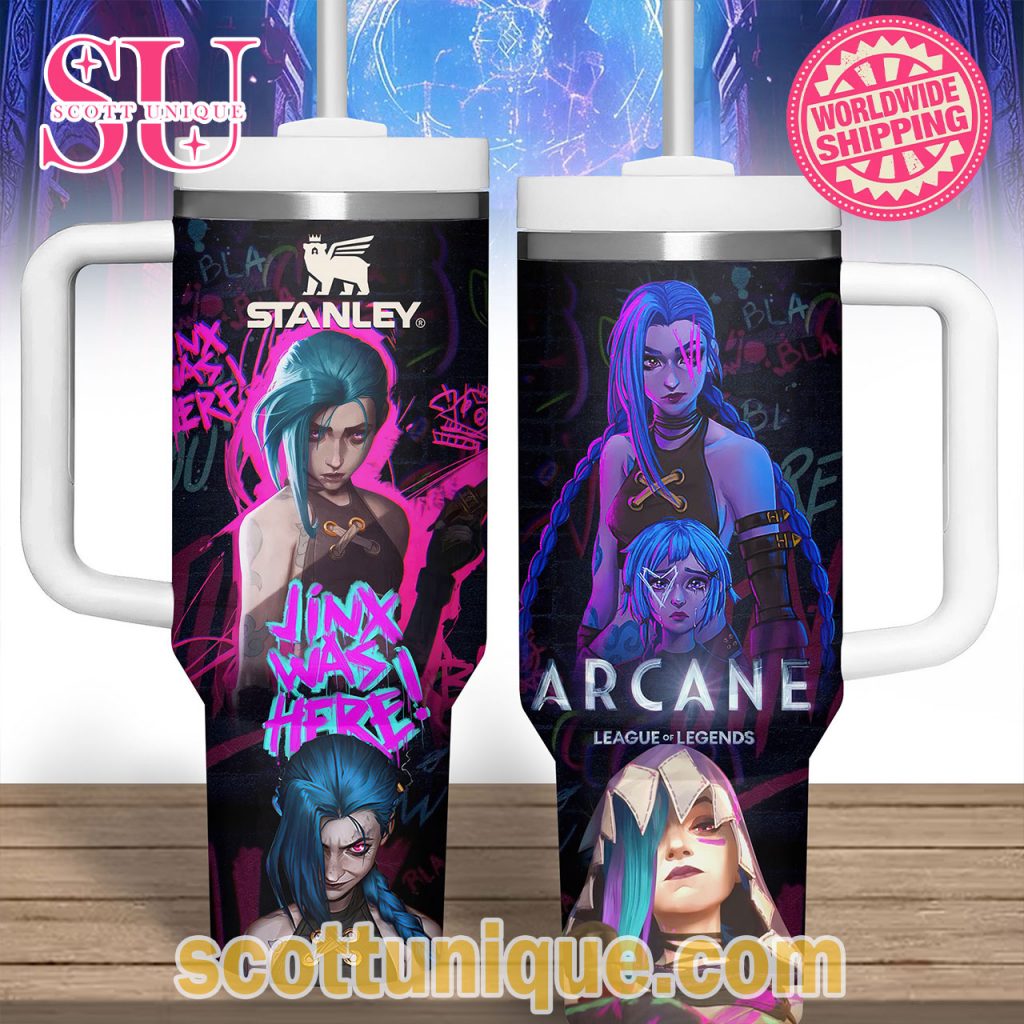 Jinx Was Here Arcane League of Legends Stanley Tumbler Jinx Was Here Arcane League of Legends Stanley Tumbler