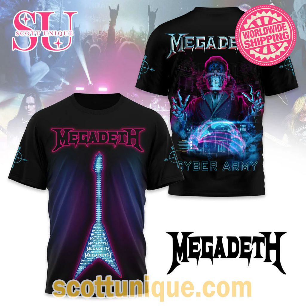 Megadeth Rock Band Cyber Army T Shirt Megadeth Rock Band Cyber Army T Shirt