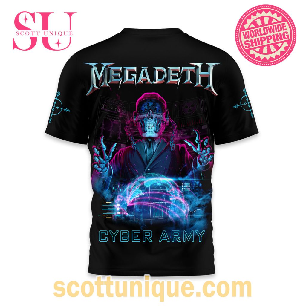 Megadeth Rock Band Cyber Army T Shirt2 Megadeth Rock Band Cyber Army T Shirt2