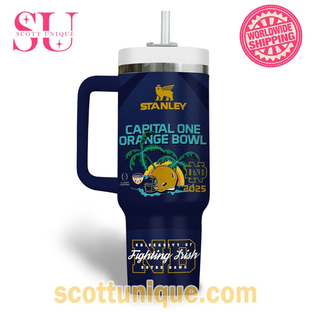 Notre Dame Fighting Irish Capital One Orange Bowl 2025 Stanley Tumbler1 Notre Dame Fighting Irish Capital One Orange Bowl 2025 Stanley Tumbler1