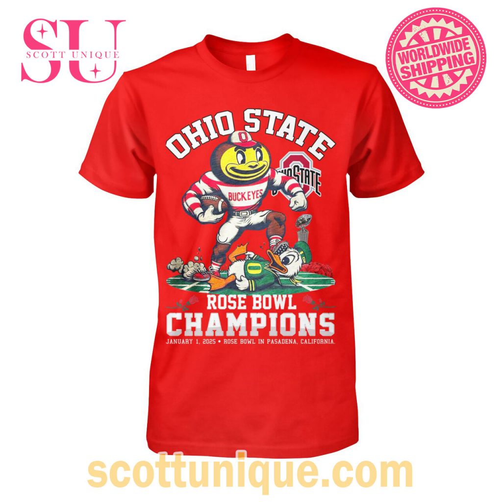 Ohio State Rose Bowl Champions Red T Shirt1