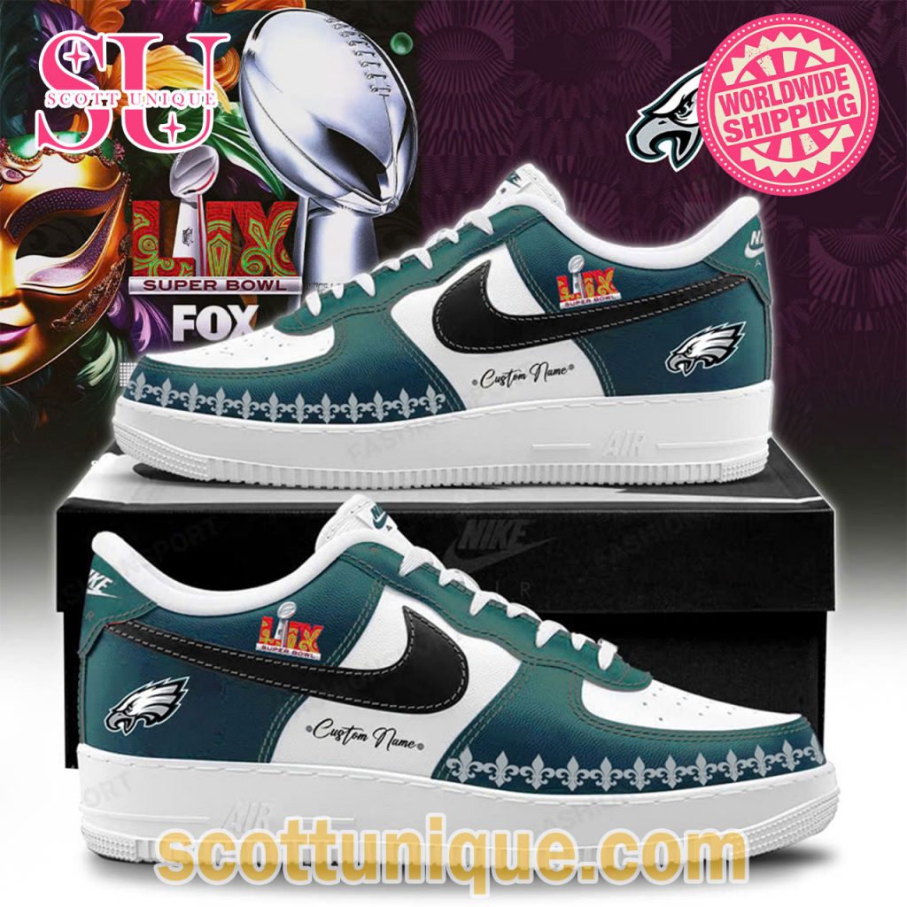 Philadelphia Eagles Super Bowl LIX 2025 Nike Air Force 1 Shoes Philadelphia Eagles Super Bowl LIX 2025 Nike Air Force 1 Shoes