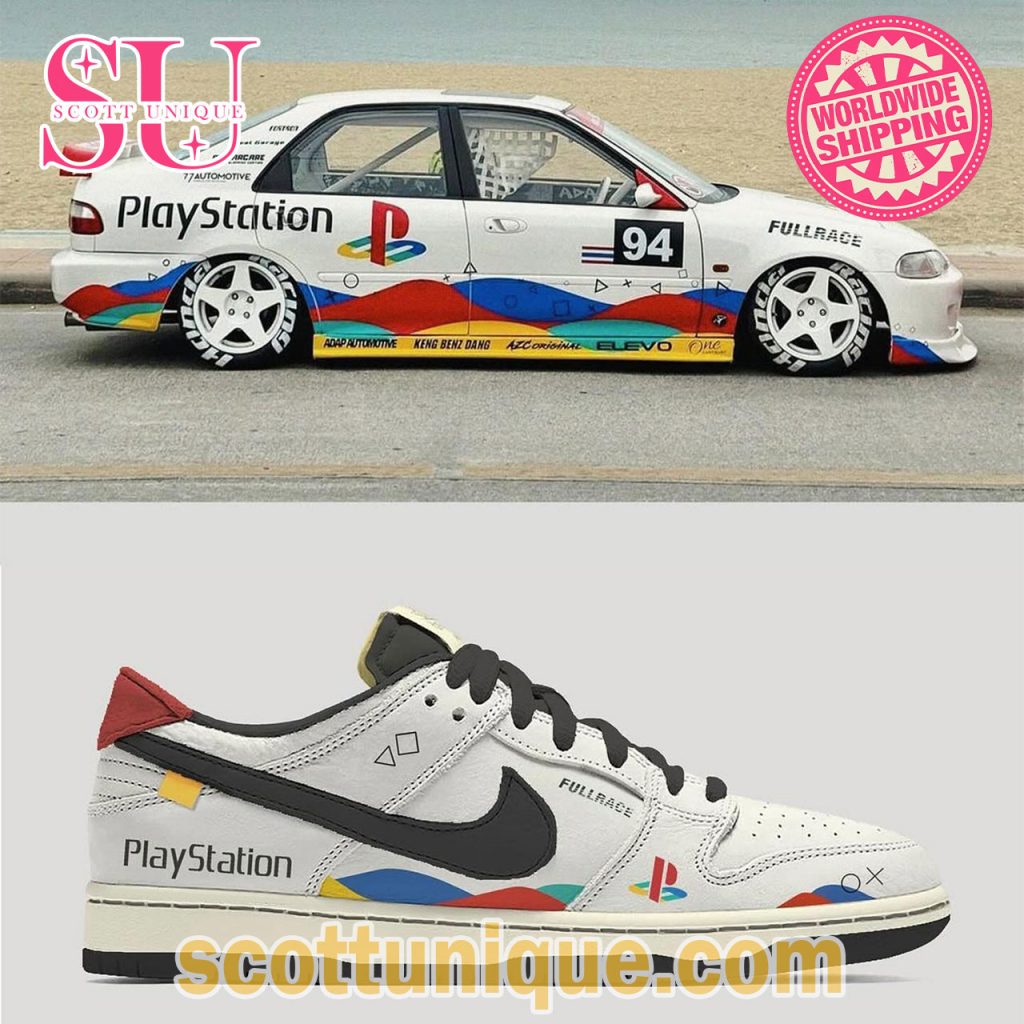 Play Station Fullrace Racing Custom Nike Dunk Shoes Play Station Fullrace Racing Custom Nike Dunk Shoes
