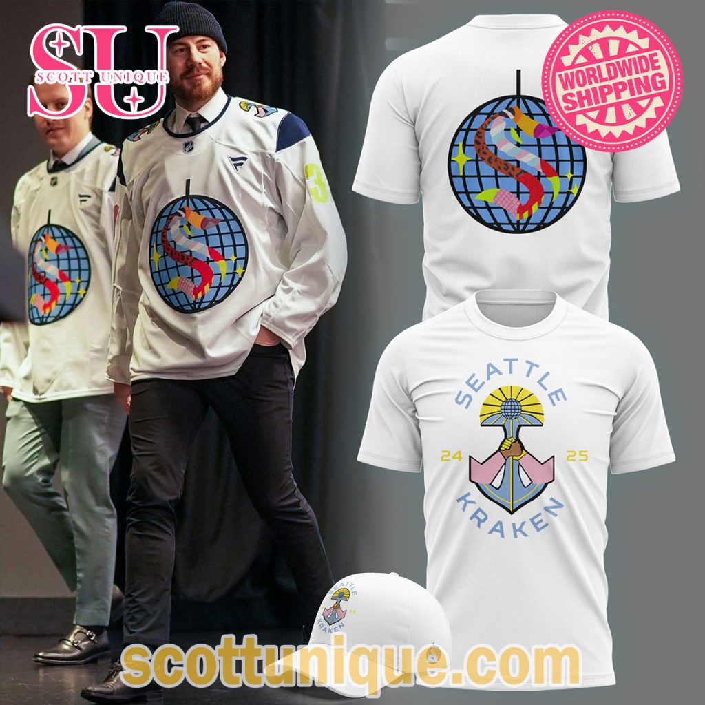 Seattle Kraken x Pride Night 2025 White T Shirt