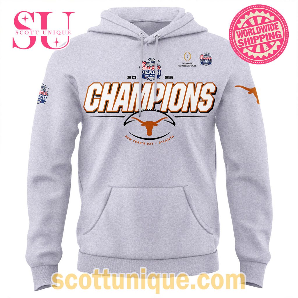 Texas Longhorns Chick Fil A Peach Bowl Champions 2025 Grey Hoodie1 Texas Longhorns Chick Fil A Peach Bowl Champions 2025 Grey Hoodie1