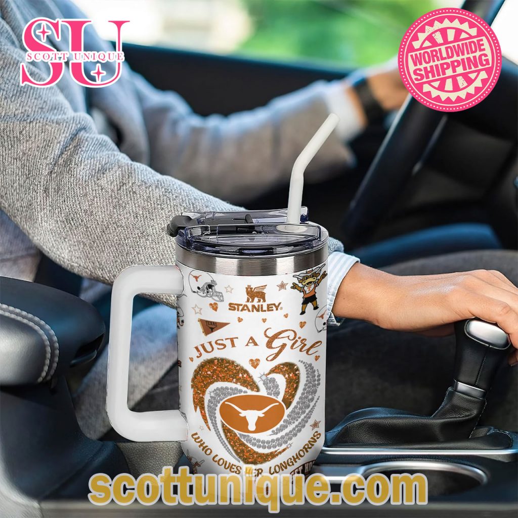 Texas Longhorns Football Just A Girl Stanley Tumbler2 Texas Longhorns Football Just A Girl Stanley Tumbler2