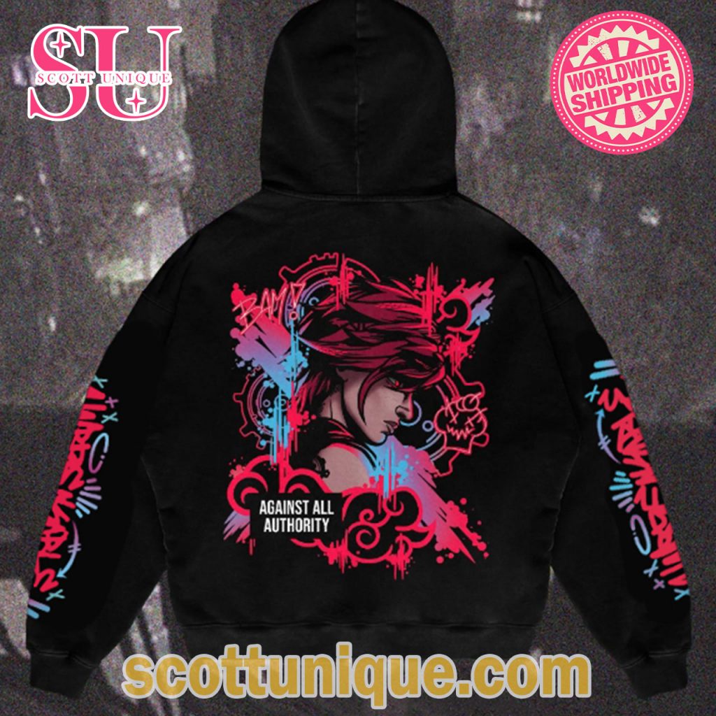 Vi Arcane Against All Authority Black Hoodie Vi Arcane Against All Authority Black Hoodie