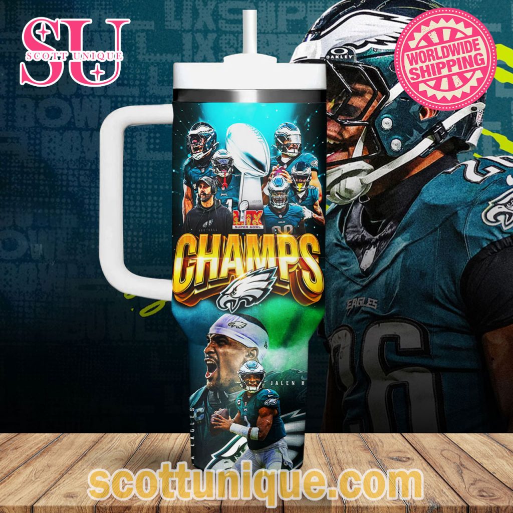 Philadelphia Eagles MVP Super Bowl LIX Jalen Hurts Stanley Tumbler1 Philadelphia Eagles MVP Super Bowl LIX Jalen Hurts Stanley Tumbler1