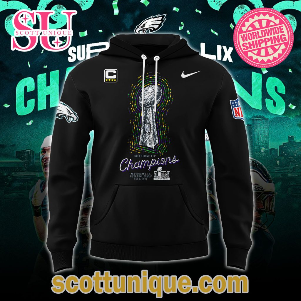Philadelphia Eagles Signature Super Bowl LIX Champions 2025 Hoodie2 Philadelphia Eagles Signature Super Bowl LIX Champions 2025 Hoodie2