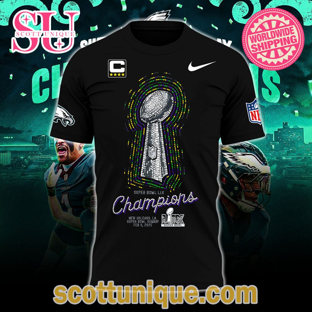 Philadelphia Eagles Signature Super Bowl LIX Champions 2025 T Shirt2 Philadelphia Eagles Signature Super Bowl LIX Champions 2025 T Shirt2
