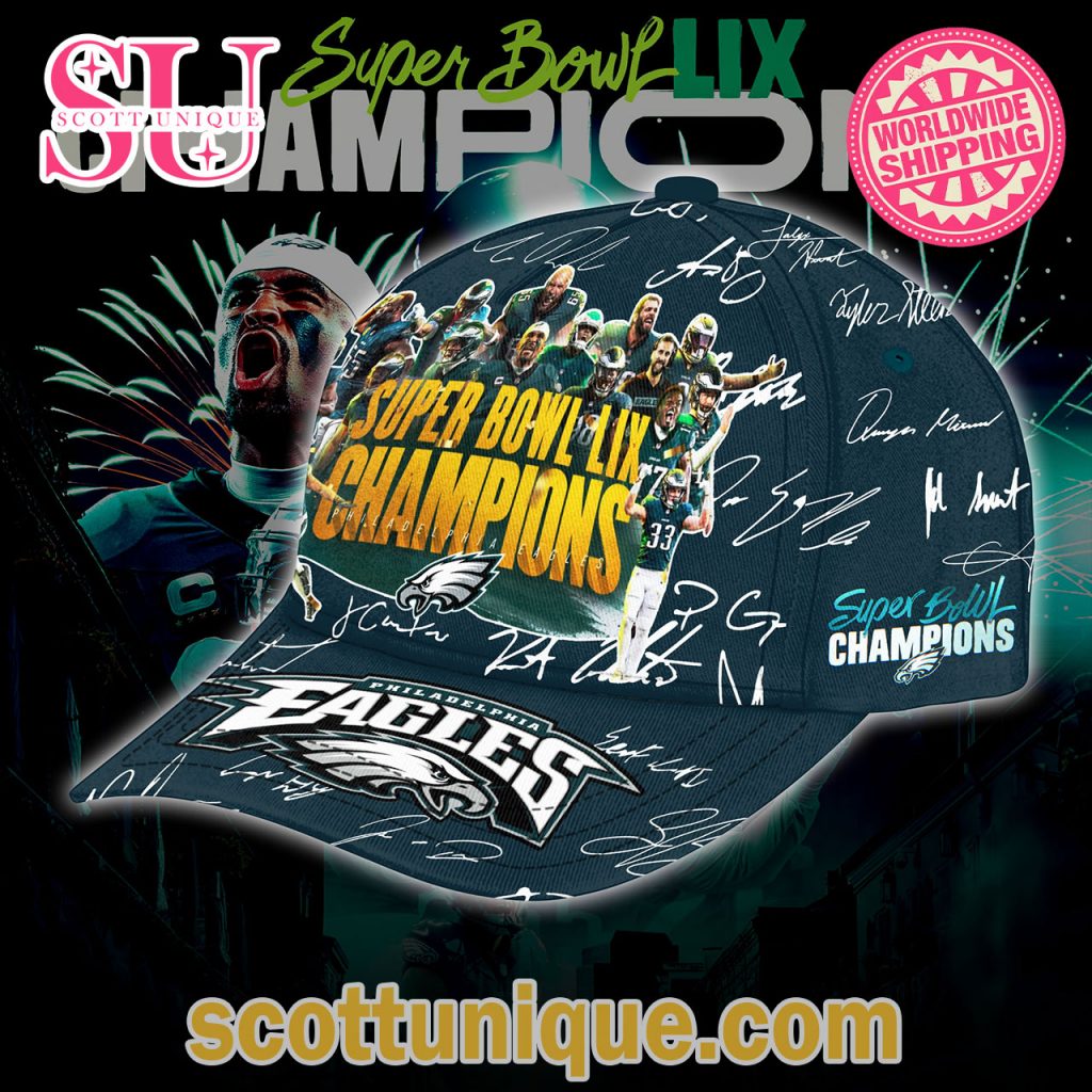 Philadelphia Eagles Super Bowl LIX Champions 2025 Cap1 Philadelphia Eagles Super Bowl LIX Champions 2025 Cap1