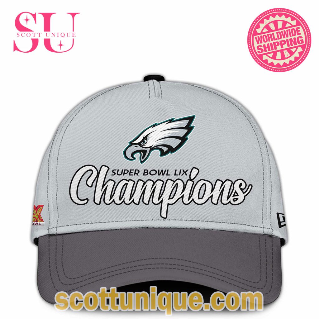Philadelphia Eagles Super Bowl LIX Champions 2025 Grey Cap Classic Philadelphia Eagles Super Bowl LIX Champions 2025 Grey Cap Classic