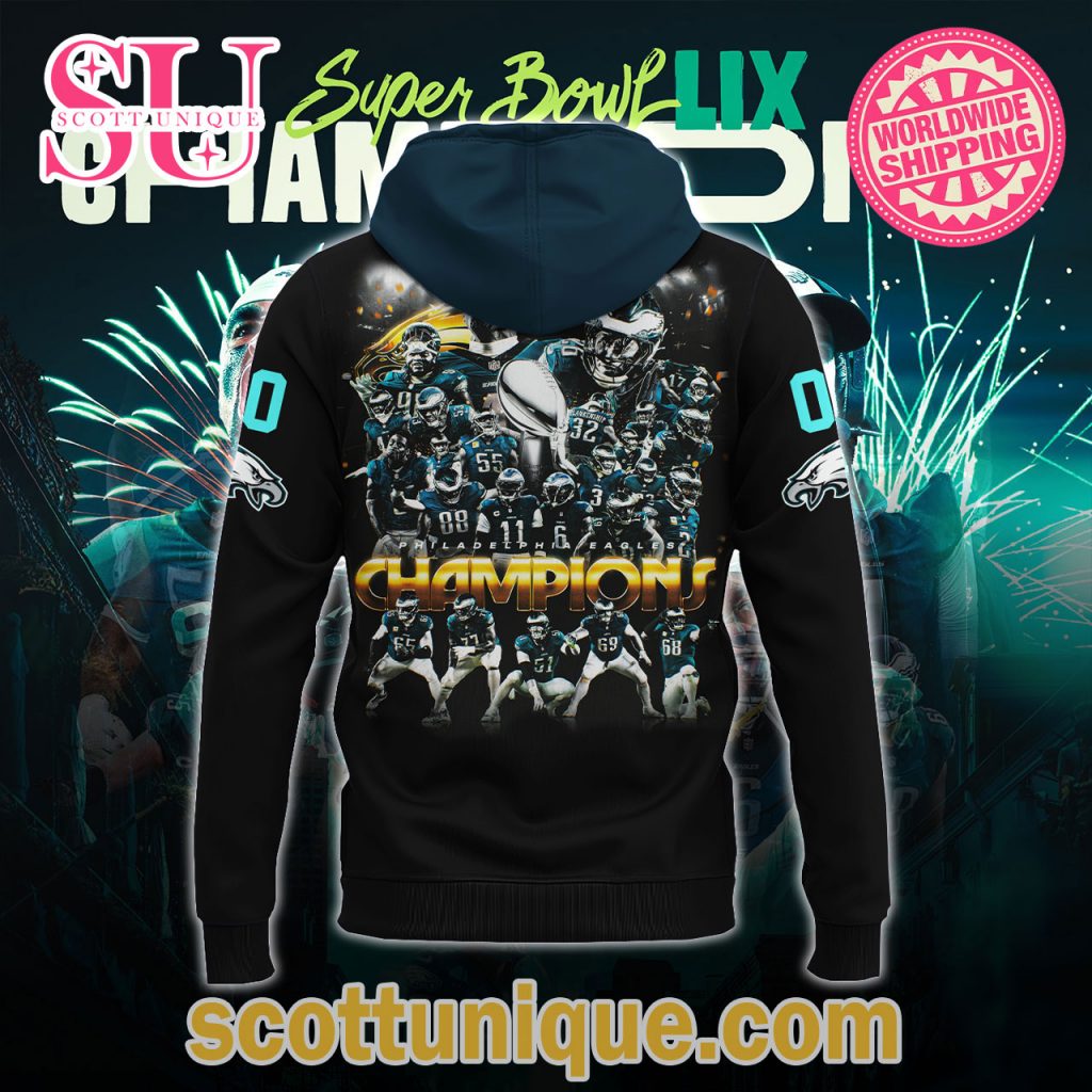 Philadelphia Eagles Super Bowl LIX Champions 2025 Hoodie1 Philadelphia Eagles Super Bowl LIX Champions 2025 Hoodie1