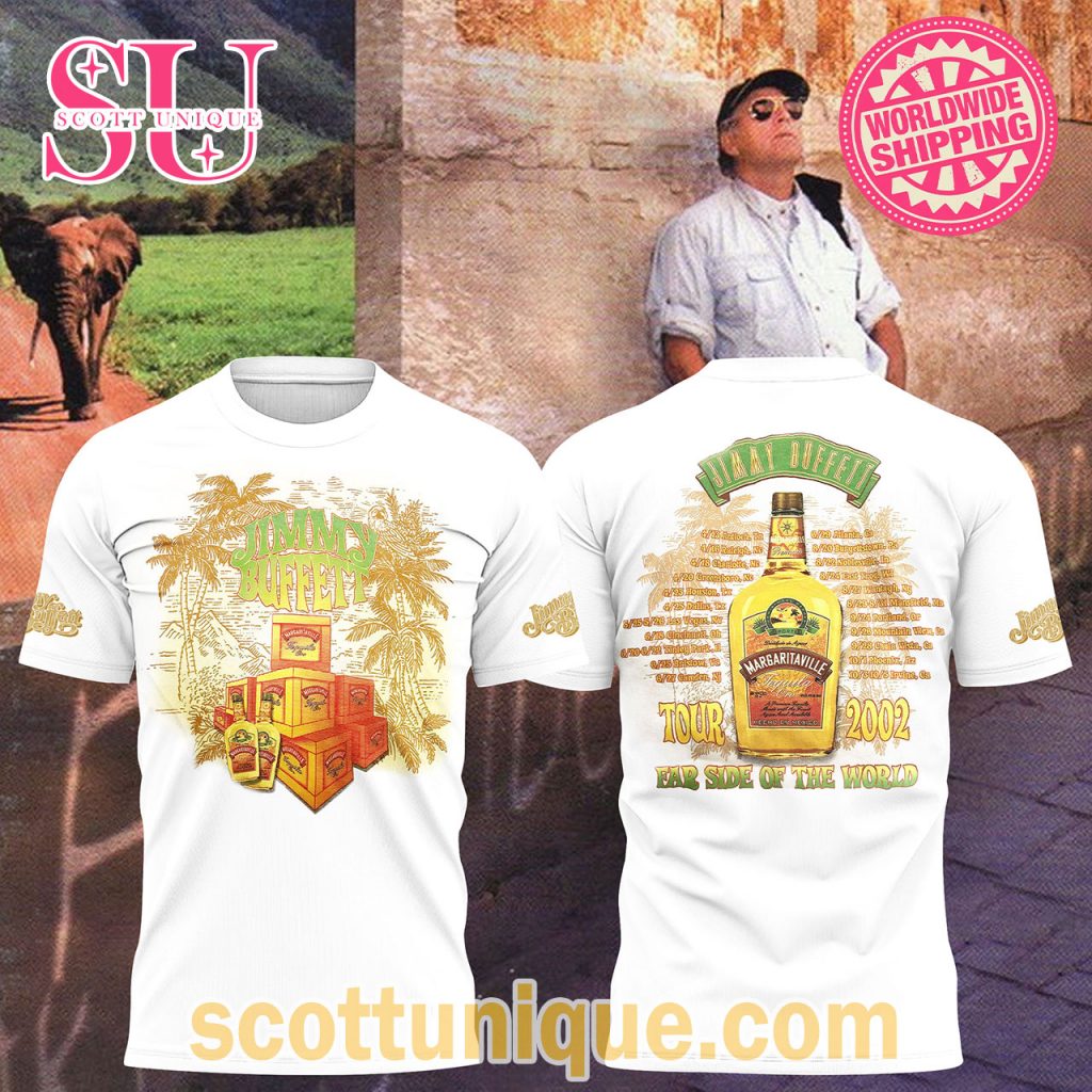 Jimmy Buffett Far Side Of The World Tour 2002 Vintage Limited Edition Shirt Jimmy Buffett Far Side Of The World Tour 2002 Vintage Limited Edition Shirt